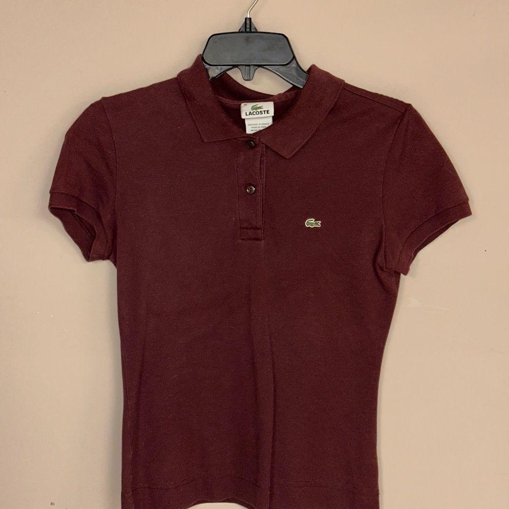 Lacoste Burgundy Polo Shirt